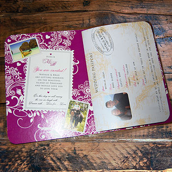 Passport To Love Booklet Travel Wedding Invitation, 2 of 12
