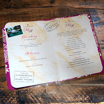 Passport To Love Booklet Travel Wedding Invitation, 3 of 12