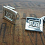 Sterling Silver Personalised Cufflinks, thumbnail 1 of 5