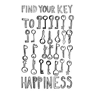 'Find Your Key To Happiness' Print, 2 of 3