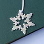 Porcelain Mother Of Pearl Snowflake Christmas decoration, thumbnail 2 of 5