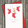 Baby's First Christmas Personalised Card: Stockings, thumbnail 2 of 5