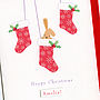 Baby's First Christmas Personalised Card: Stockings, thumbnail 3 of 5