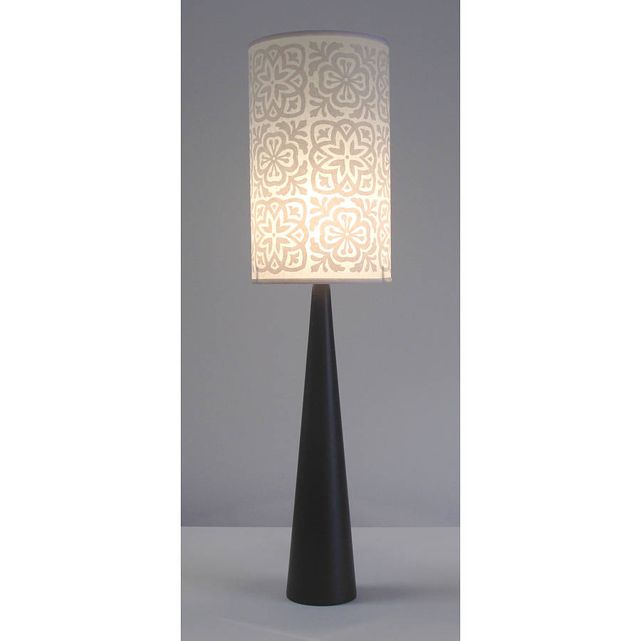 Moroccan Tile Long Drum Lampshade By, Cylinder Lamp Shades For Floor Lamps