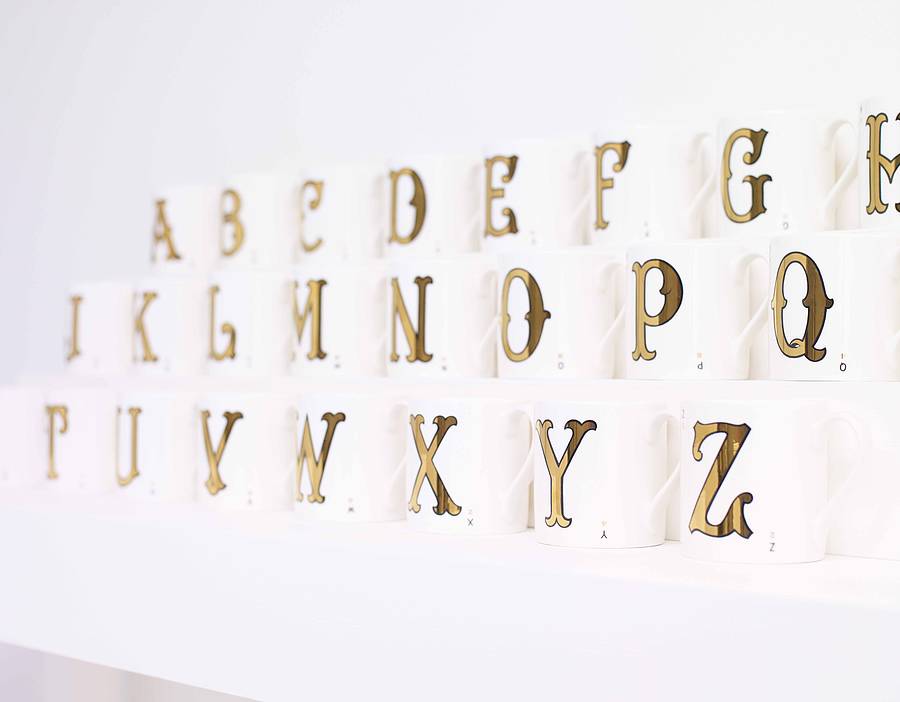 Gold Letter Mugs, 1 of 4