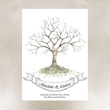 Wedding Fingerprint Tree Guest Book, 5 of 6