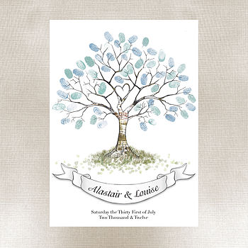 Wedding Fingerprint Tree Guest Book, 4 of 6