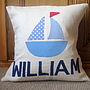 Personalised Boy's Name Cushion Cover, thumbnail 1 of 3