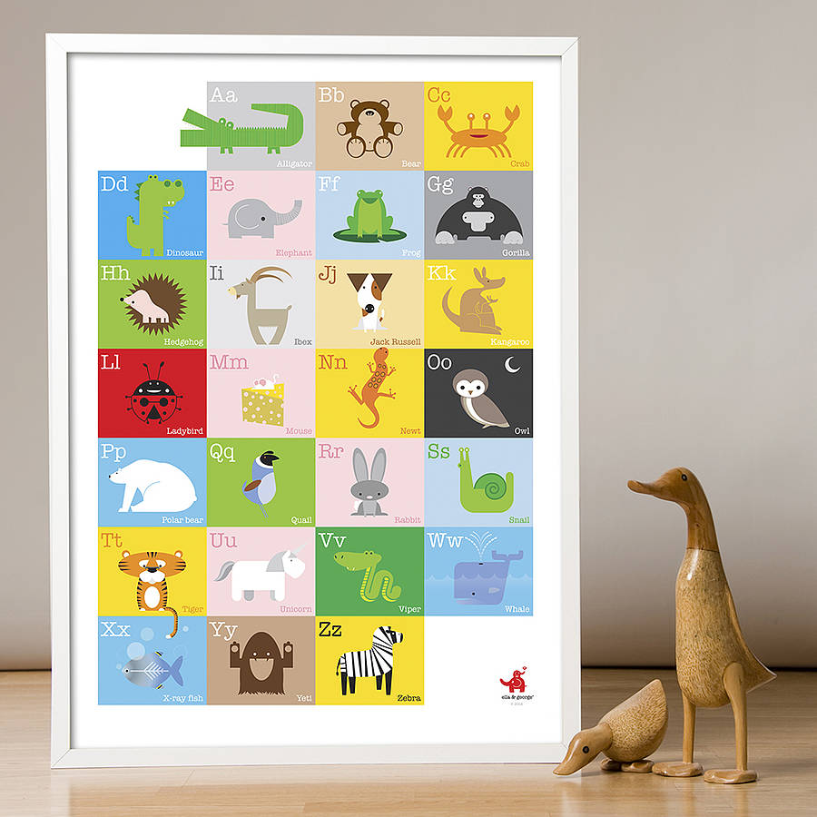 Child s Animal Alphabet Print By Ella And George Notonthehighstreet