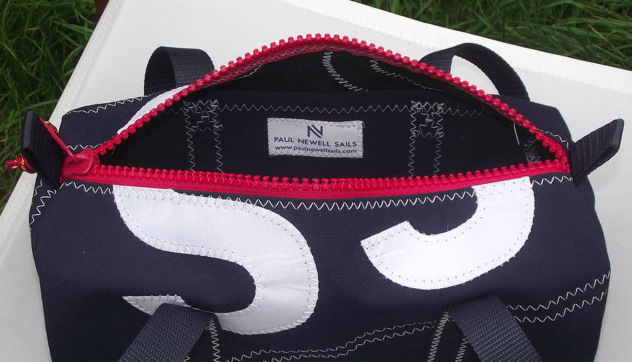 Personalised Navy Blue Canvas Kit Bags By Paul Newell Sails ...