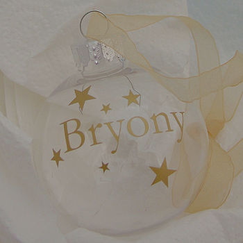Personalised Starry Christmas Bauble, 7 of 7