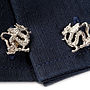 Oriental Dragon Cufflinks In Sterling Silver, thumbnail 1 of 2
