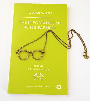 Oscar Wilde Geek Glasses Necklace, 5 of 6