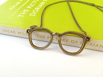 Oscar Wilde Geek Glasses Necklace, 4 of 6