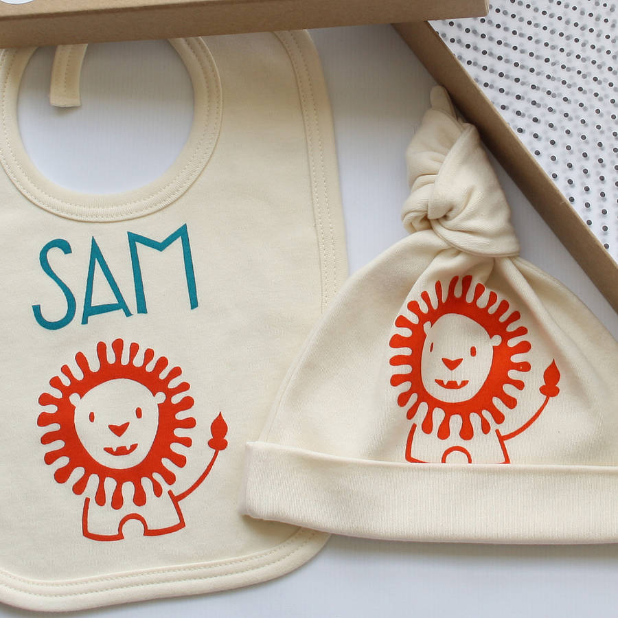 Personalised Organic Cotton Baby Gift Set By Nell ...