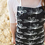 B&W Etched Floral Apron, thumbnail 1 of 9