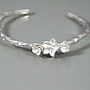 Hawthorn Blossom Bangle In Silver, thumbnail 3 of 4