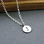 Silver Initial Necklace, thumbnail 2 of 4
