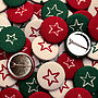 ''Christmas Star'' Handmade Christmas Badges, thumbnail 1 of 2