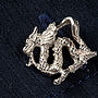 Oriental Dragon Cufflinks In Sterling Silver, thumbnail 2 of 2