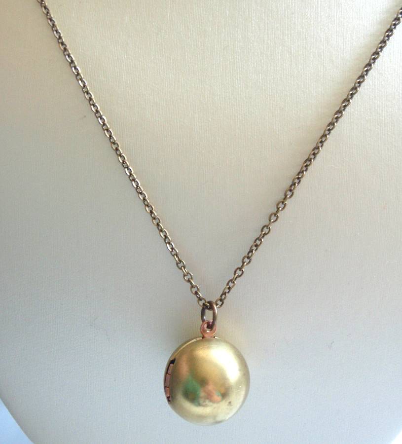 vintage orb locket secret message necklace by madison honey vintage ...