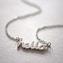 Silver Hello Necklace, thumbnail 4 of 6