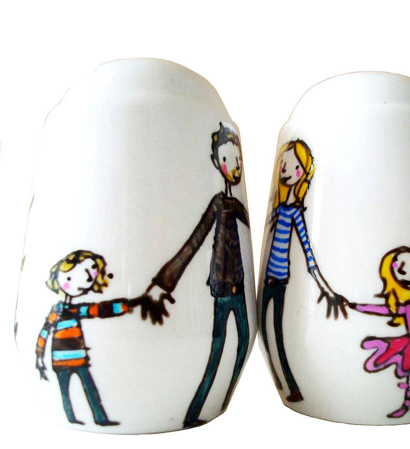 Personalised Heart Vine Salt And Pepper Pots By JoyNevada