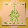 Personalised Laser Cut Christmas Tree Card, thumbnail 5 of 5
