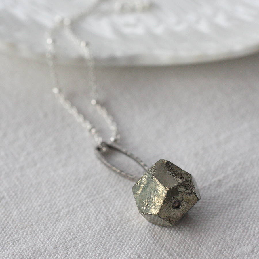 Golden Pyrite Charm Necklace By Magpie Living | notonthehighstreet.com