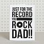 'You Rock Dad' Dad Birthday Card, thumbnail 1 of 2