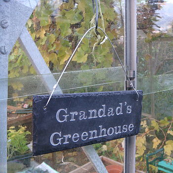 Engraved Slate Grandad's Garden Sign, 2 of 6