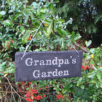 Engraved Slate 'Grandpa's Garden' Sign, 3 of 5