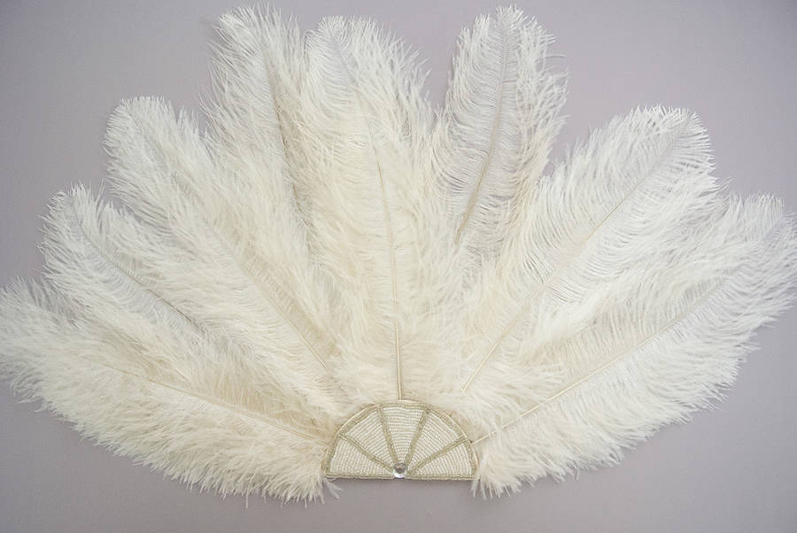 Jessie Art Deco 1920's Ostrich Feather Fan By Britten ...