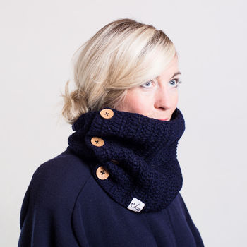 Chunky Button Cowl Scarf, 6 of 12