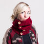 Chunky Button Cowl Scarf, thumbnail 1 of 12