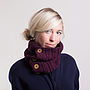 Chunky Button Cowl Scarf, thumbnail 5 of 12