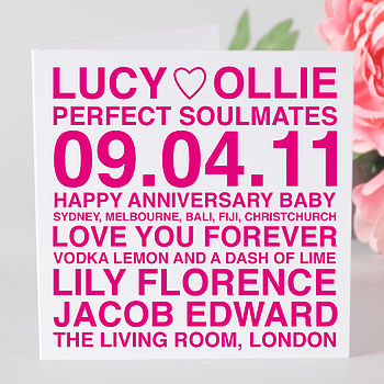 Personalised Anniversary Card, 2 of 4