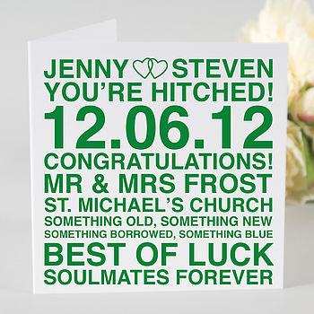 Personalised Wedding Day Card, 8 of 12