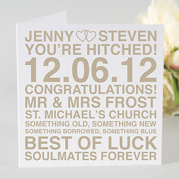 Personalised Wedding Day Card, 6 of 12