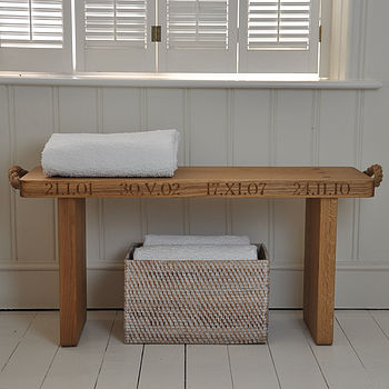 Personalised Solid Oak Bench, 6 of 12