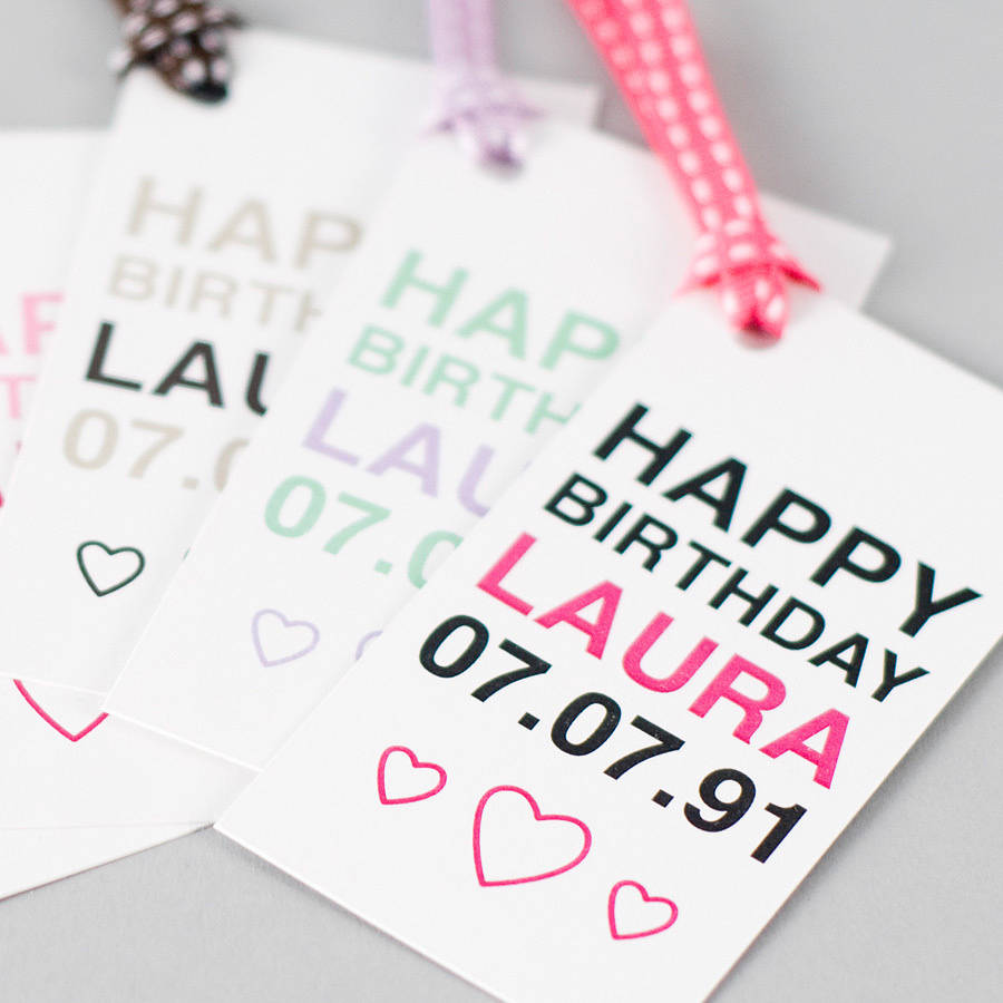 personalised her birthday gift tag by megan claire