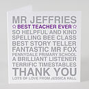 Personalised 'best Teacher Ever' Card & Tag By Megan Claire ...