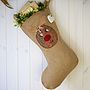 Personalised Vintage Style Rudolph Stocking, thumbnail 1 of 3