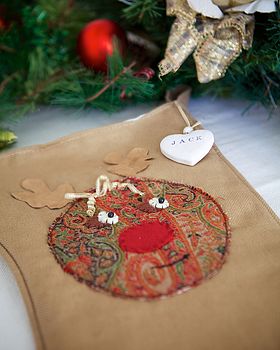 Personalised Vintage Style Rudolph Stocking, 2 of 3