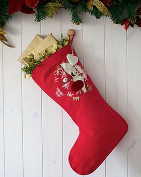 Personalised Stocking With Robin, 2 of 5
