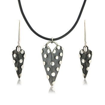 Dotty Heart Silver Necklace, 4 of 6