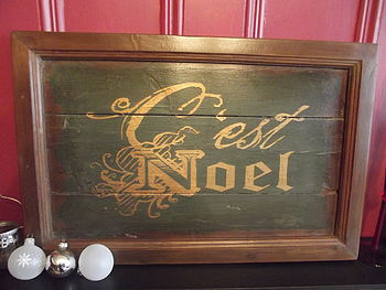 Vintage Christmas Wooden Sign By WOODS VINTAGE HOME INTERIORS