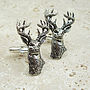 Wild Stag Cufflinks Antiqued Pewter, thumbnail 1 of 2