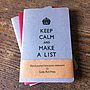 Keep Calm And Make A List Pocket Notebook, thumbnail 8 of 10