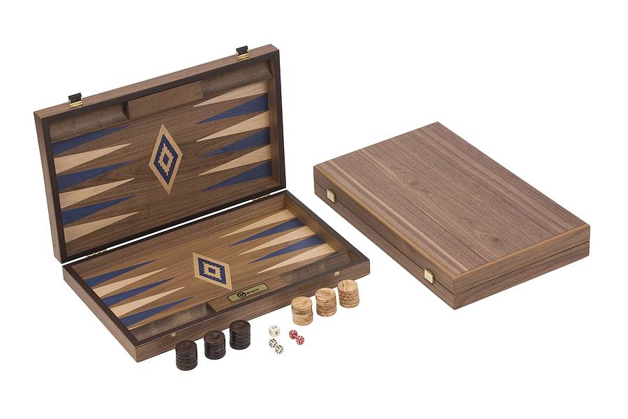 Uber Walnut Backgammon Set, 1 of 9